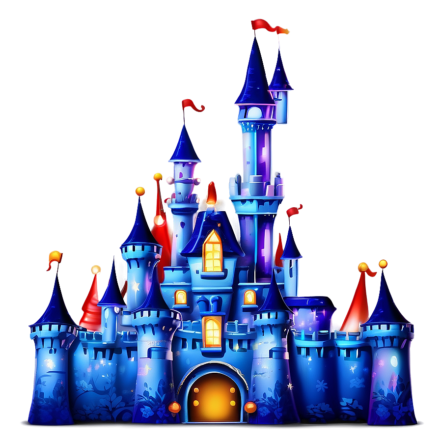 Disney Castle Christmas Lights Png 05242024