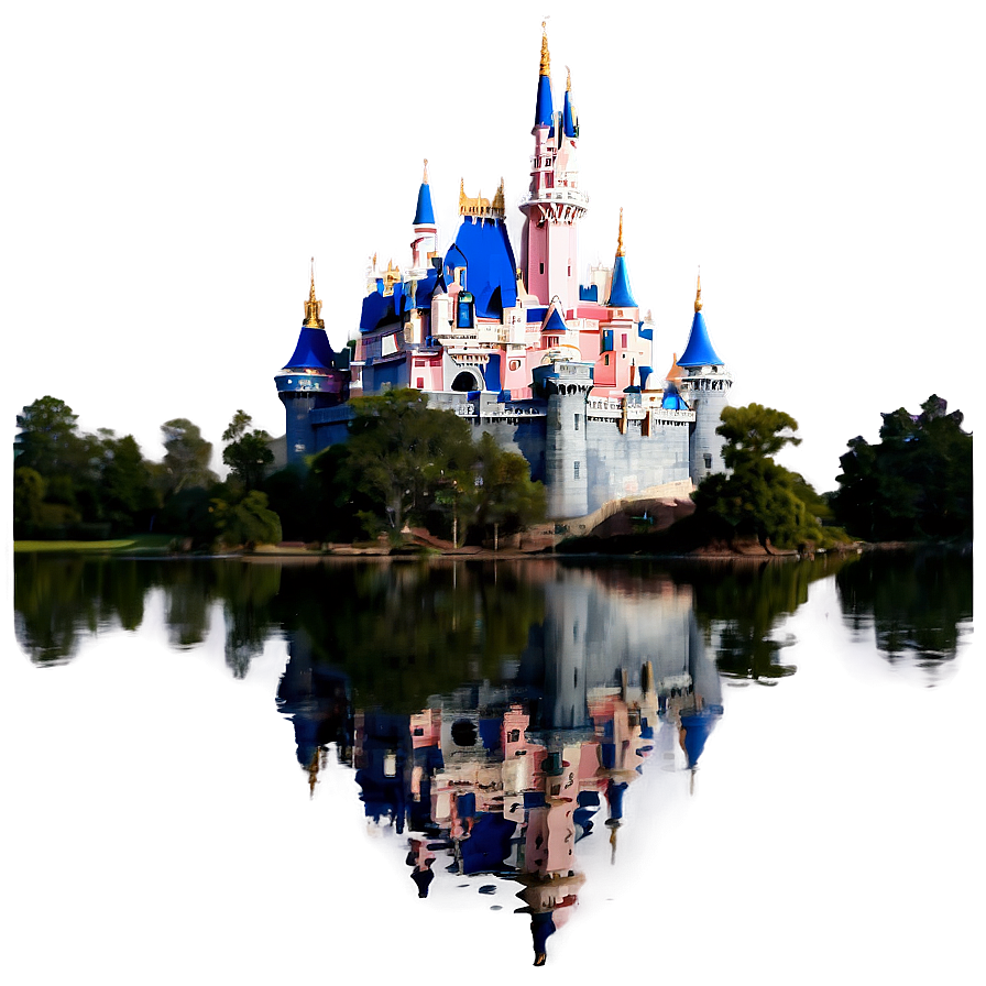 Disney Castle Reflection In Water Png Nke