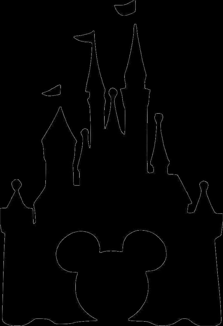 Disney Castle Silhouette Outline