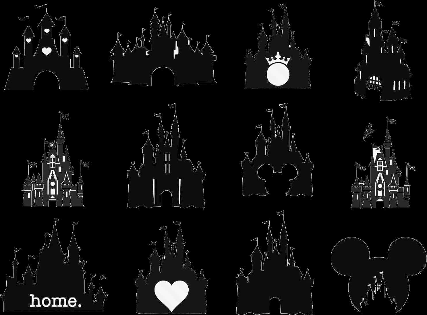 Disney Castle Silhouettes Collection