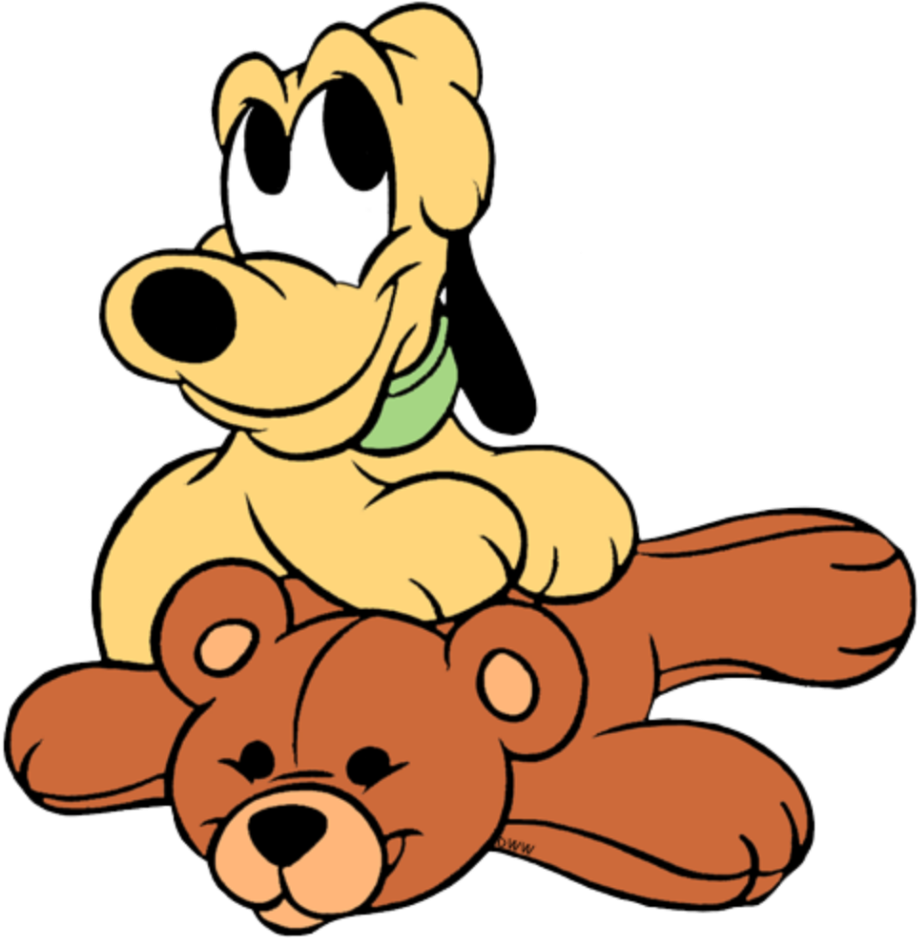 Disney Pluto With Teddy Bear