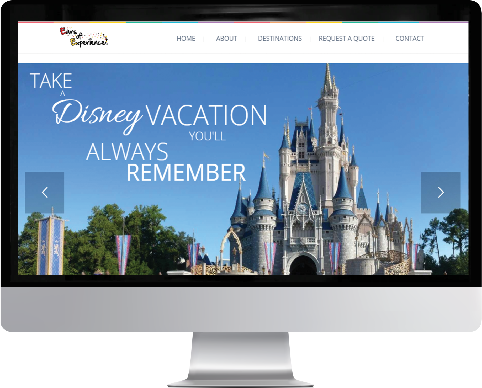 Disney Vacation Promotion Website Screenshot