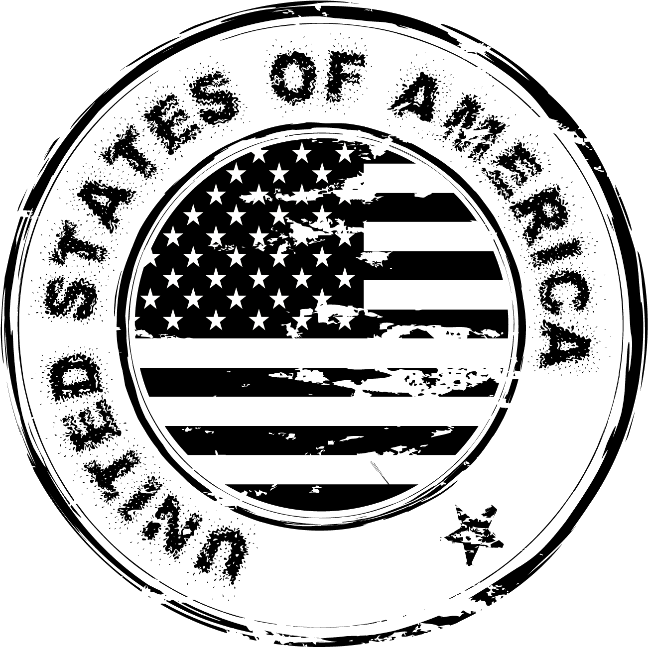 Distressed American Flag Seal
