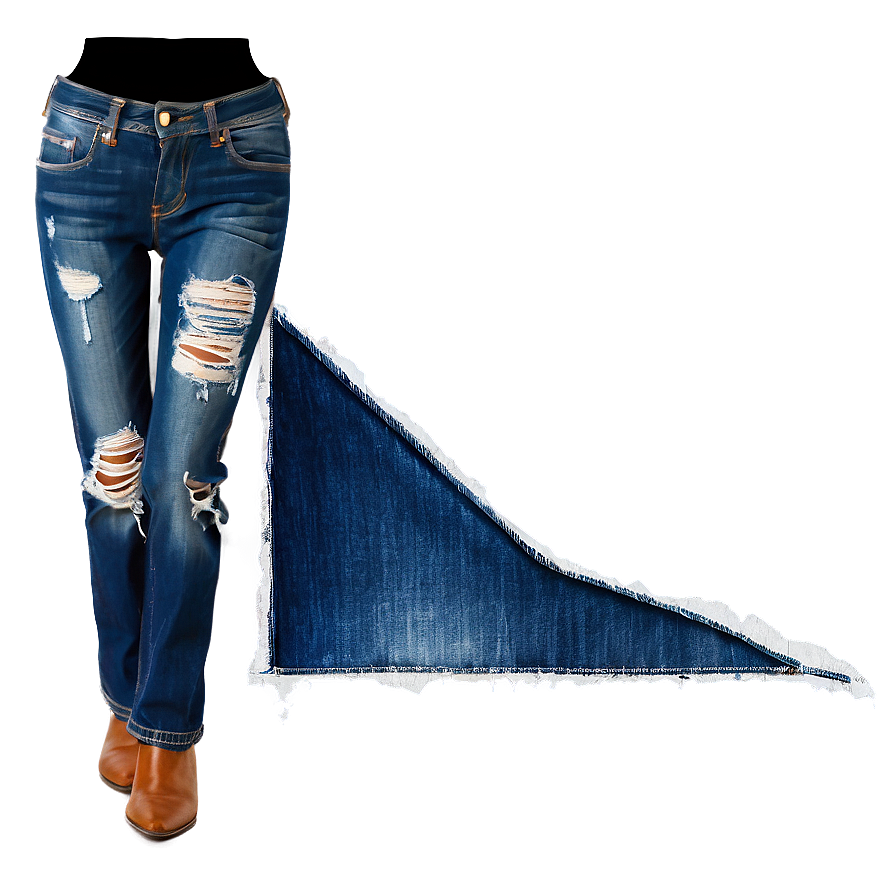 Distressed Jean Graphic Png Lej76