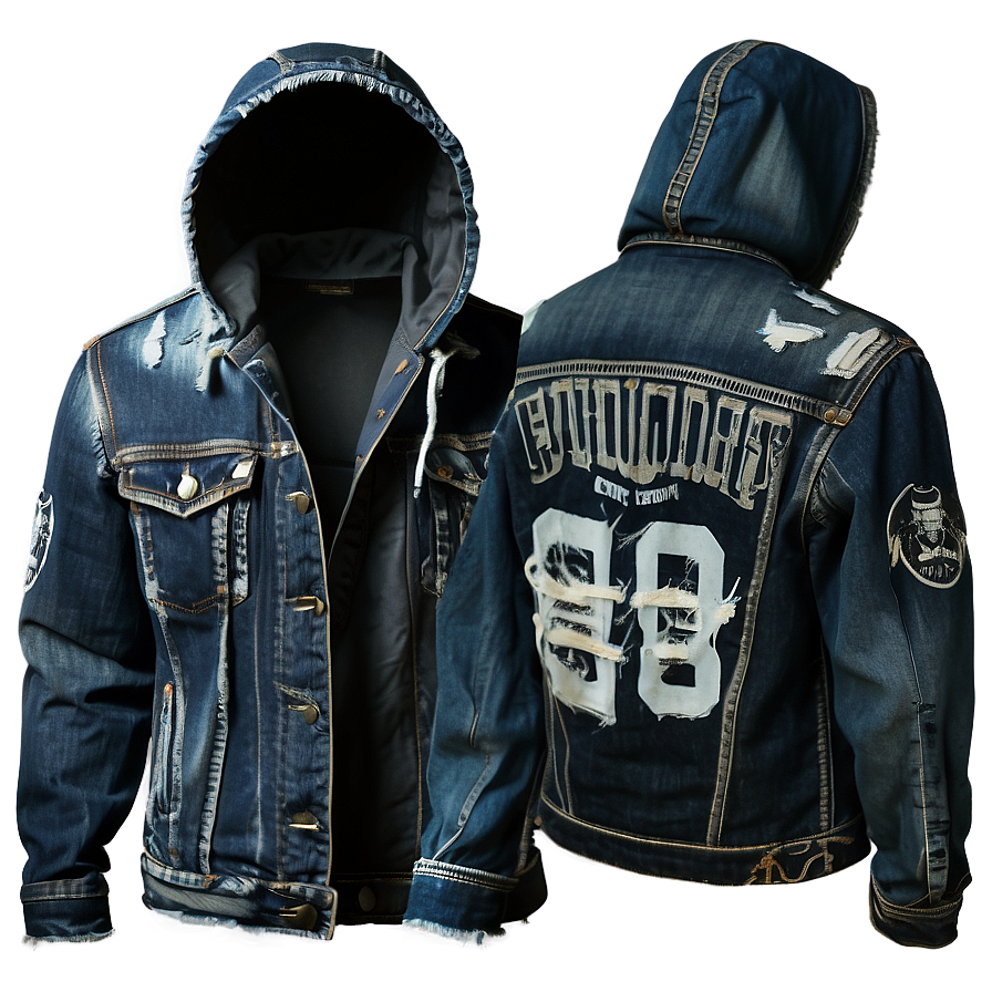 Distressed Jean Jacket Png 06132024