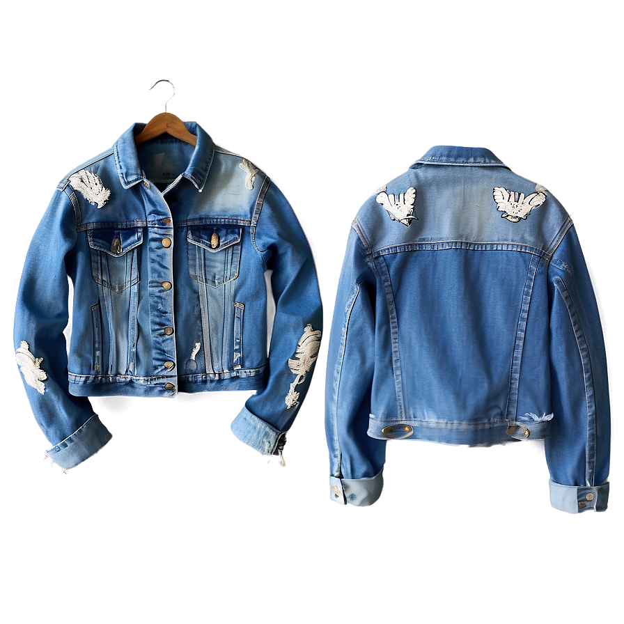 Distressed Jean Jacket Png 06132024