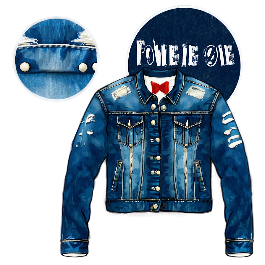 Distressed Jean Jacket Png Lim