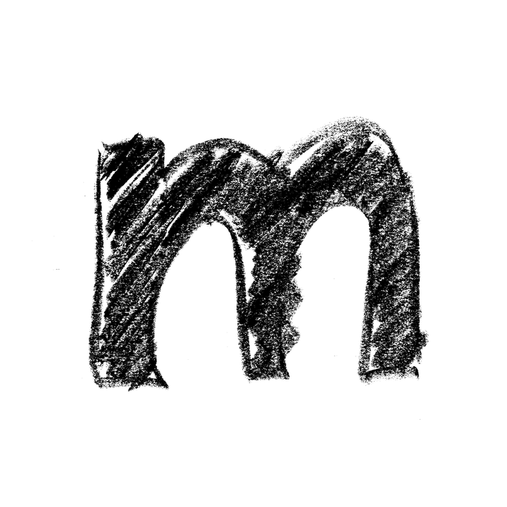 Distressed Letter M Graphic