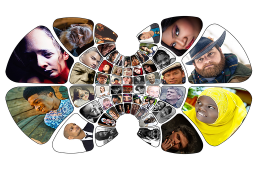 Diverse Faces Collage