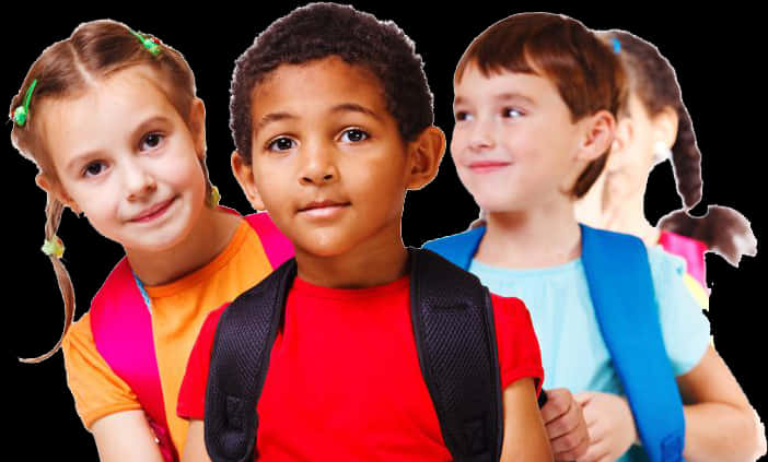 Diverse Students With Backpacks