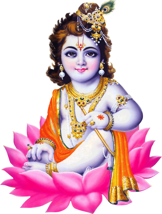 Divine Infant Krishnaon Lotus