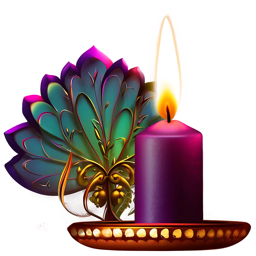 Diwali Candle Png 67