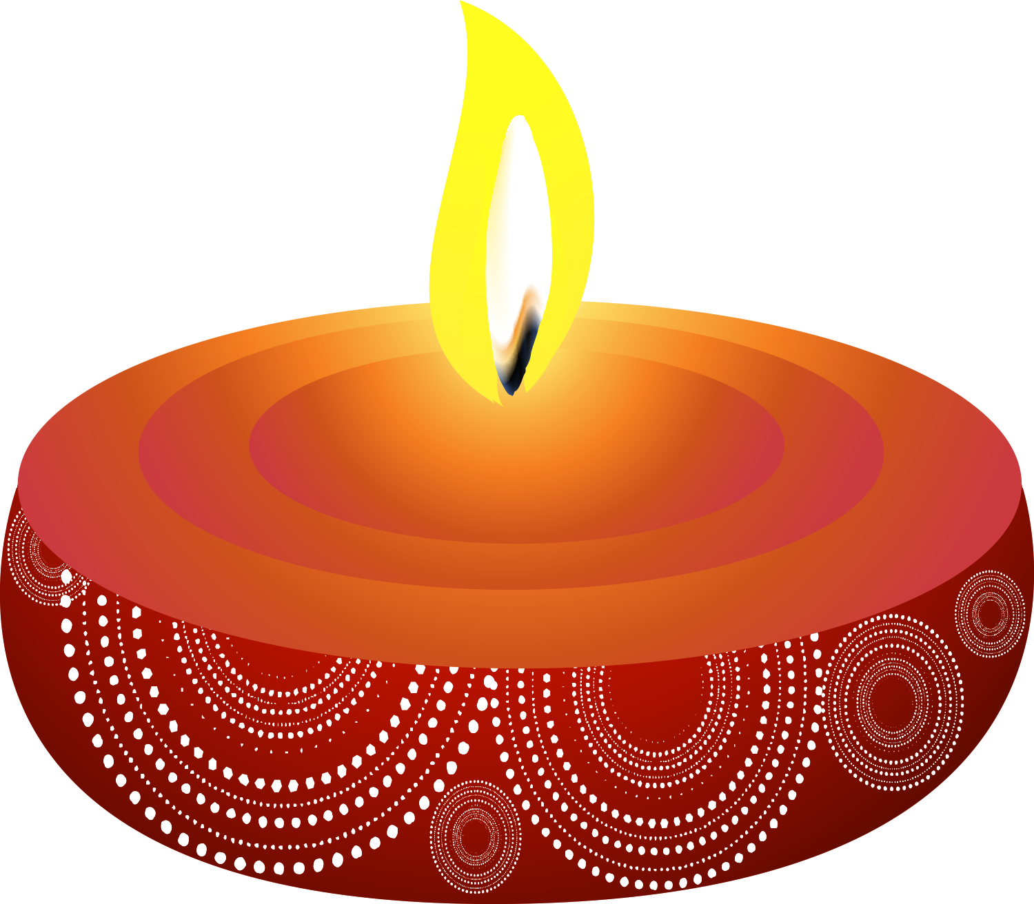Diwali Festival Clay Lamp Illustration
