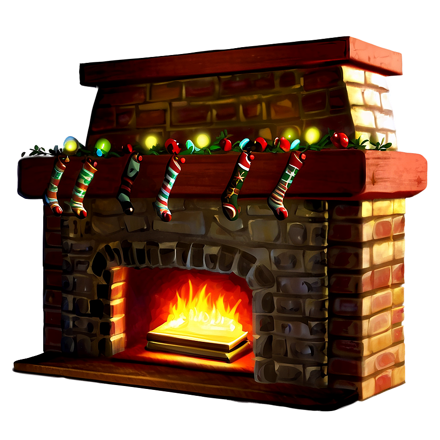 Diy Decorated Christmas Fireplace Png 94