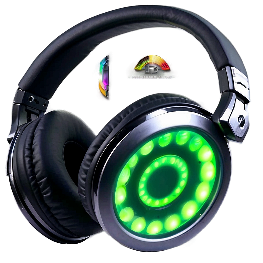 Dj Headphones With Led Lights Png 06212024