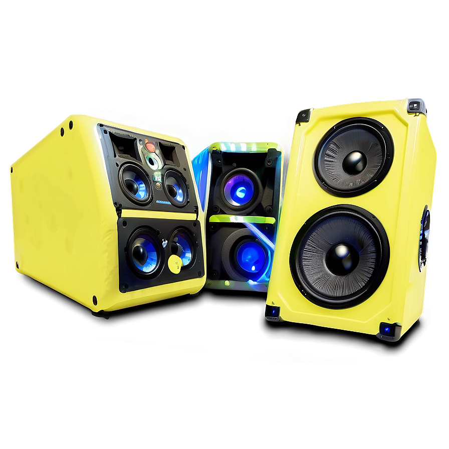 Dj Speakers With Lights Png 06292024