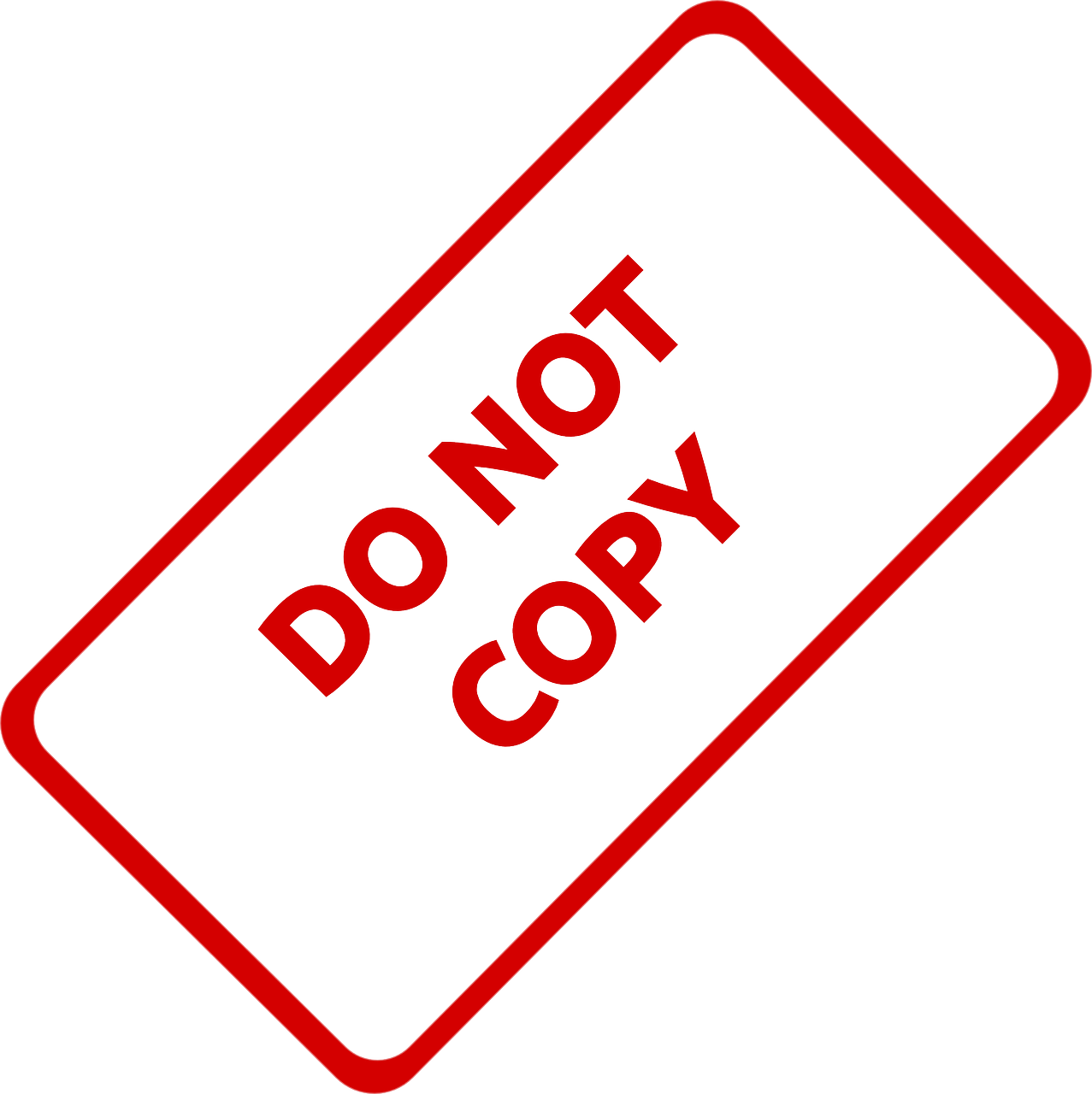 Do Not Copy Warning Sign