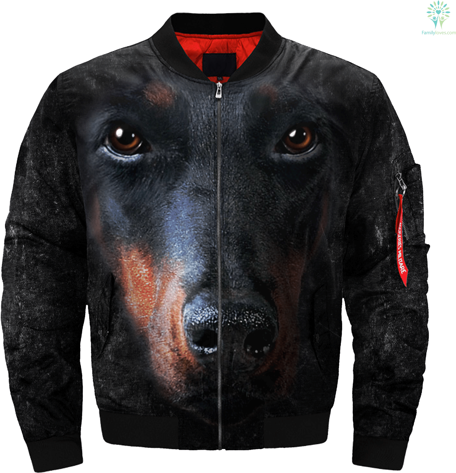 Doberman Face Printed Jacket