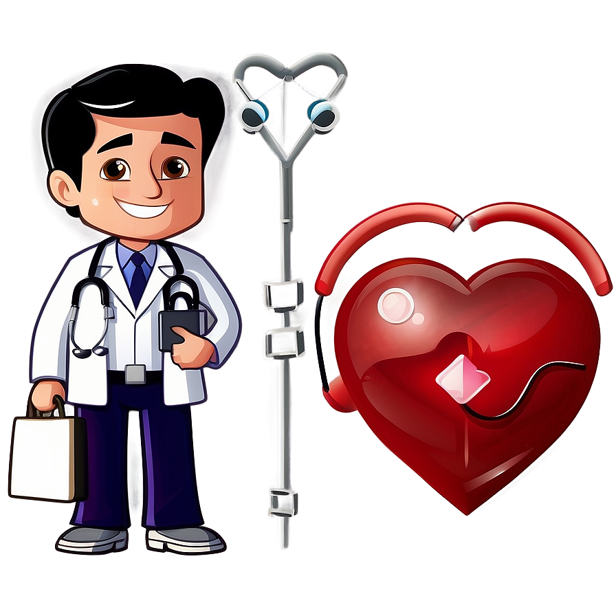 Doctor Cartoon With Heart Symbol Png 06212024