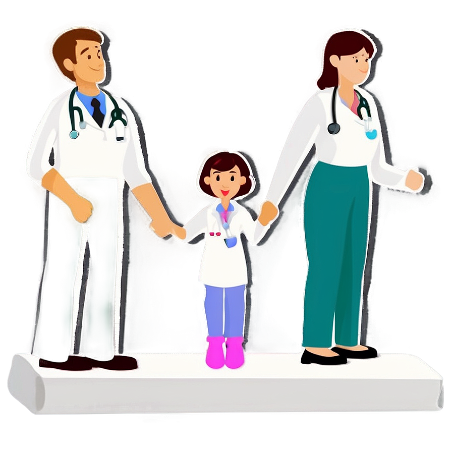 Doctor Cartoon With Patients Png Heg47