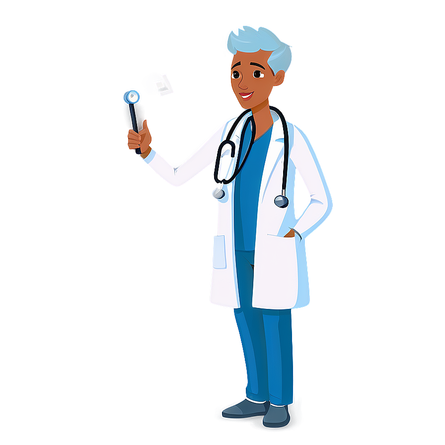 Doctor With Stethoscope Cartoon Png 06212024