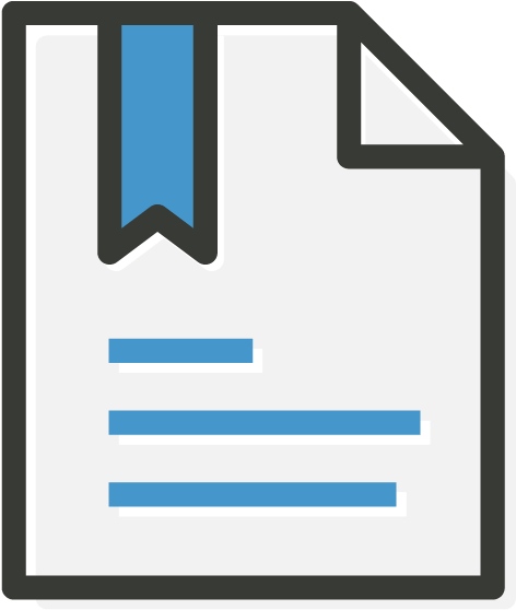 Document Icon Blue Bookmark