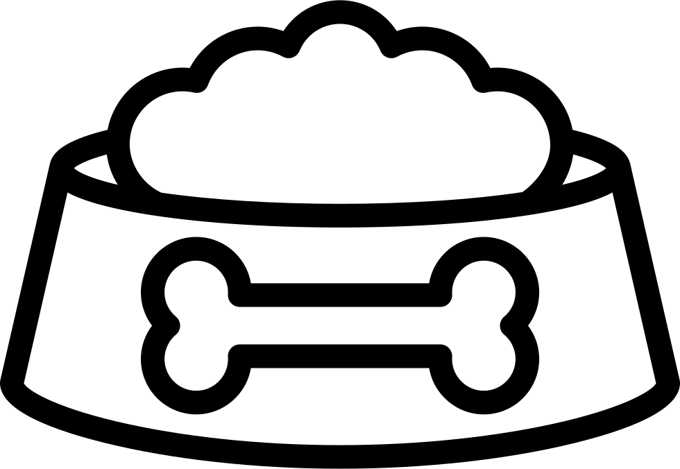 Dog Bowl Outline Graphic