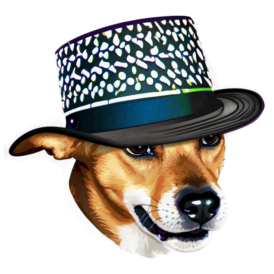 Dog Face In Hat Accessory Png Mui