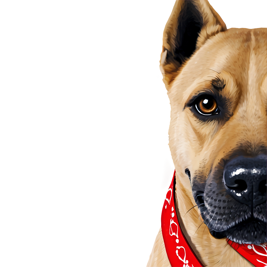 Dog Face With Bandana Png 85