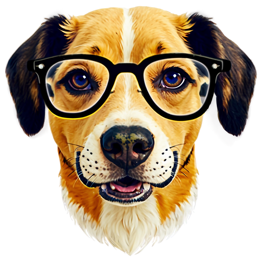 Dog Face With Glasses Png 71