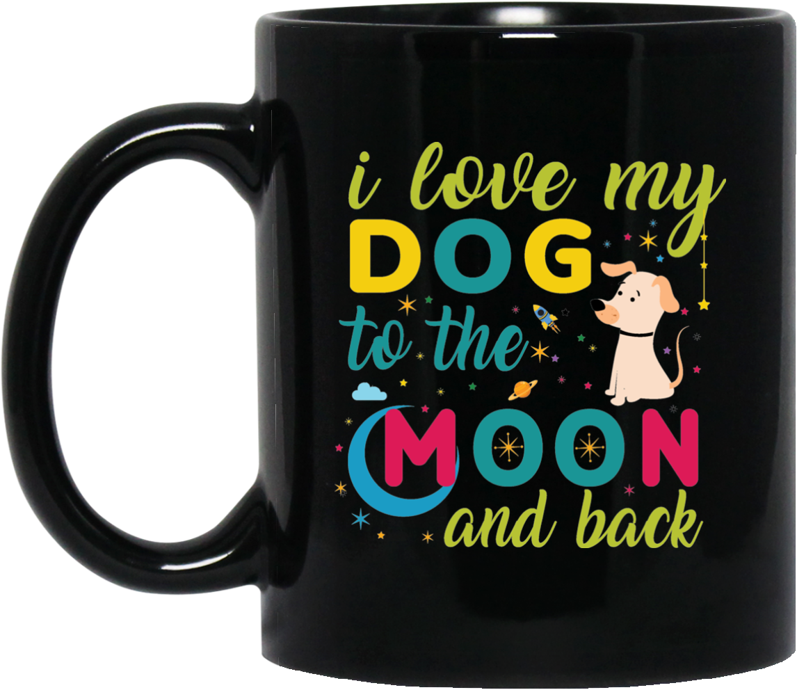Dog Lover Black Mug Design