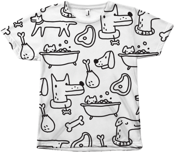 Dog Pattern T Shirt Design