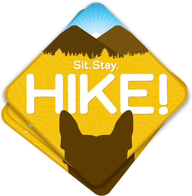 Dog Silhouette Hiking Emblem