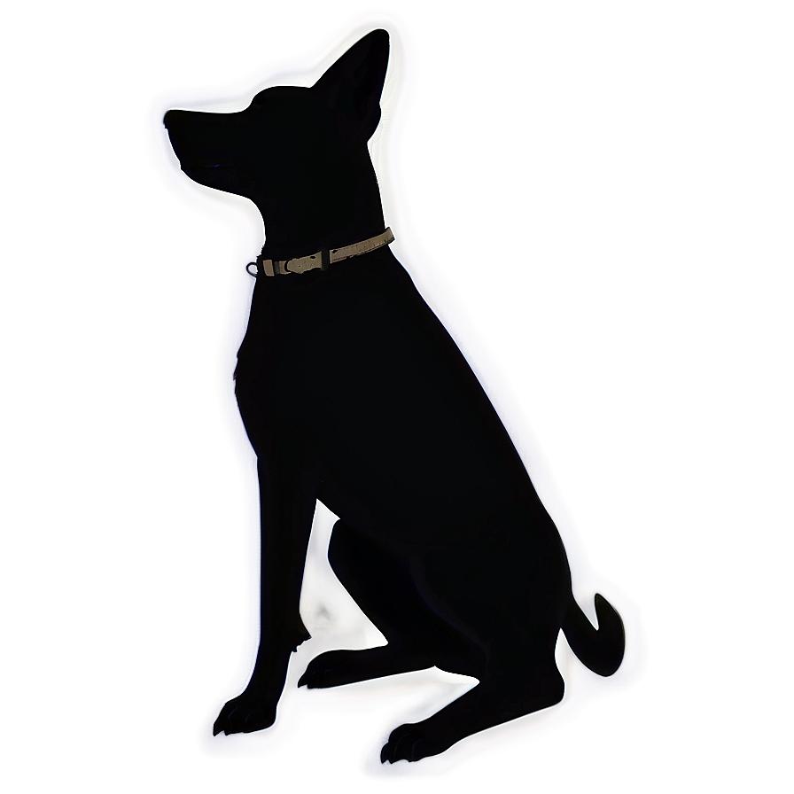 Dog Silhouette In Park Png 77