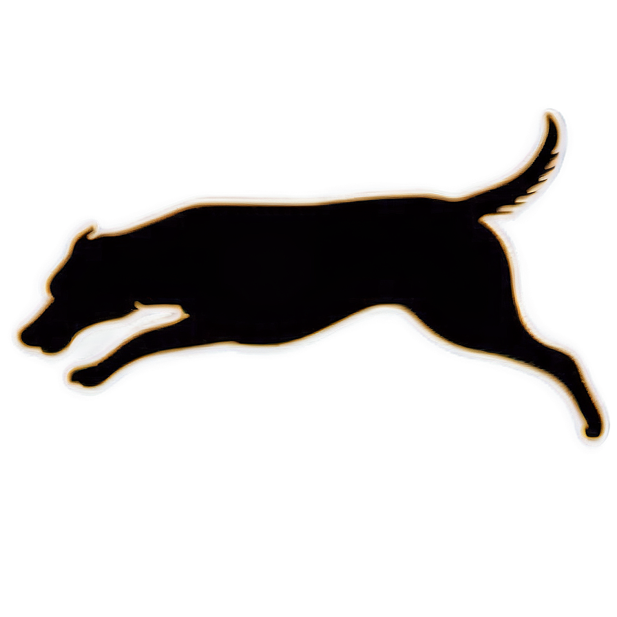 Dog Silhouette Leaping Png 80