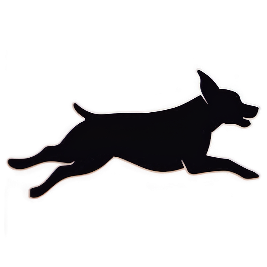 Dog Silhouette Leaping Png Xwl30