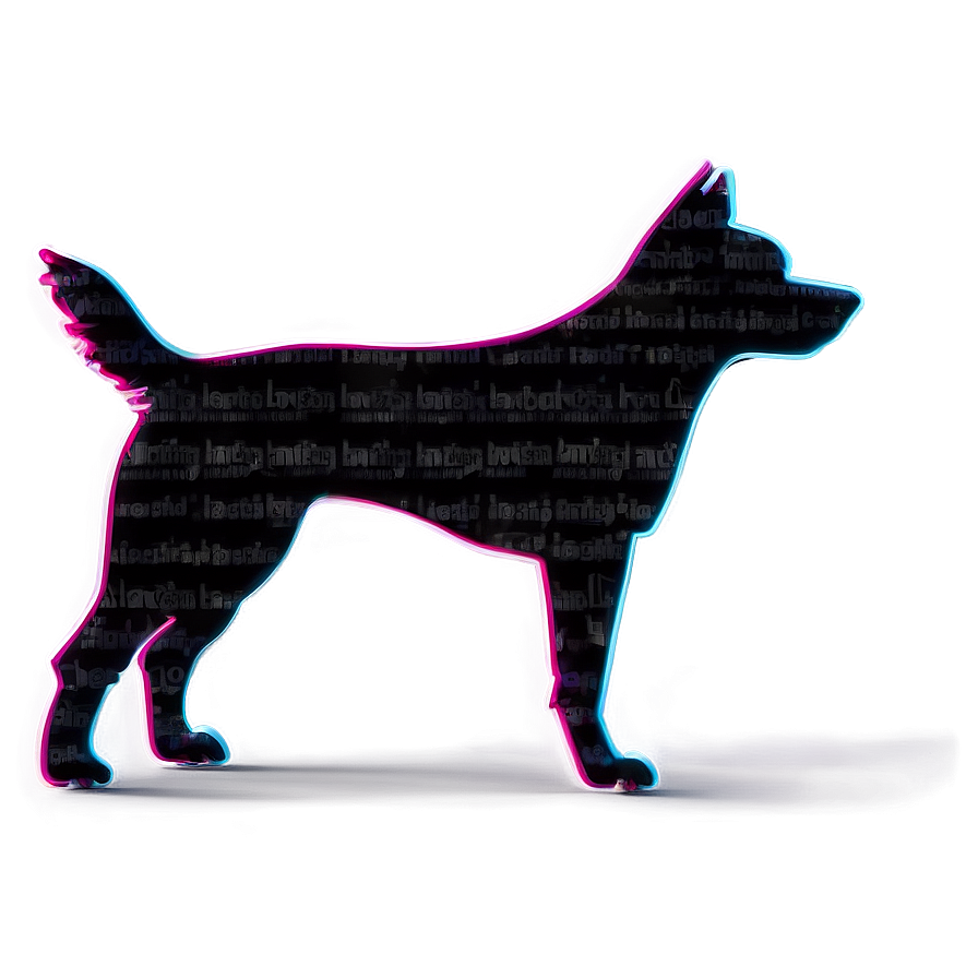 Dog Silhouette With Tail Wagging Png 6