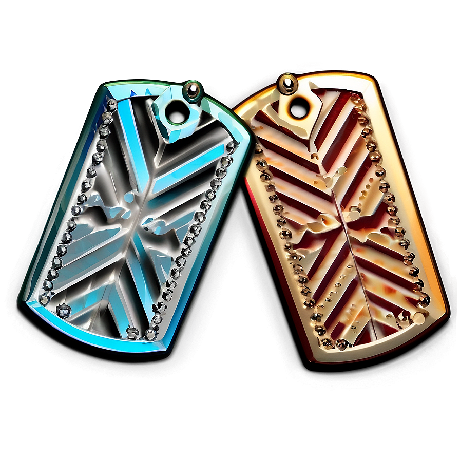 Dog Tag With Geometric Patterns Png 92