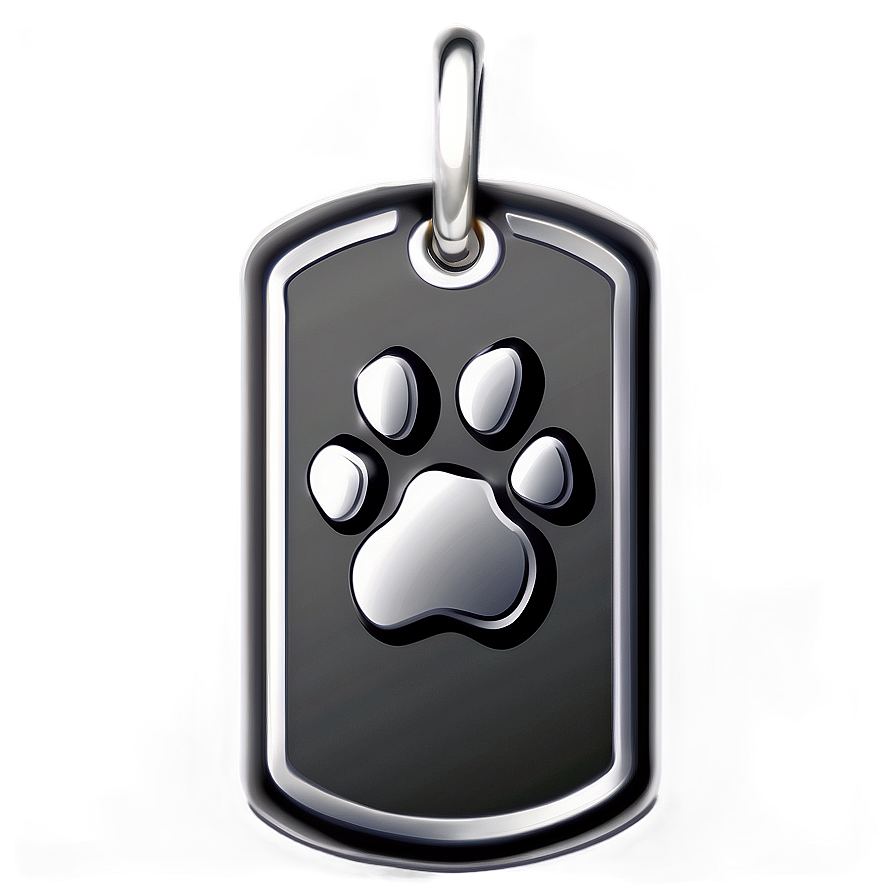 Dog Tag With Paw Print Png 06122024