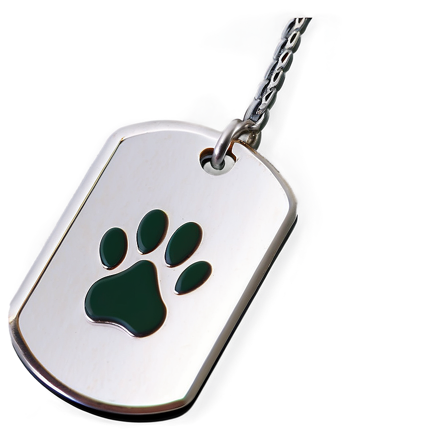 Dog Tag With Paw Print Png 93