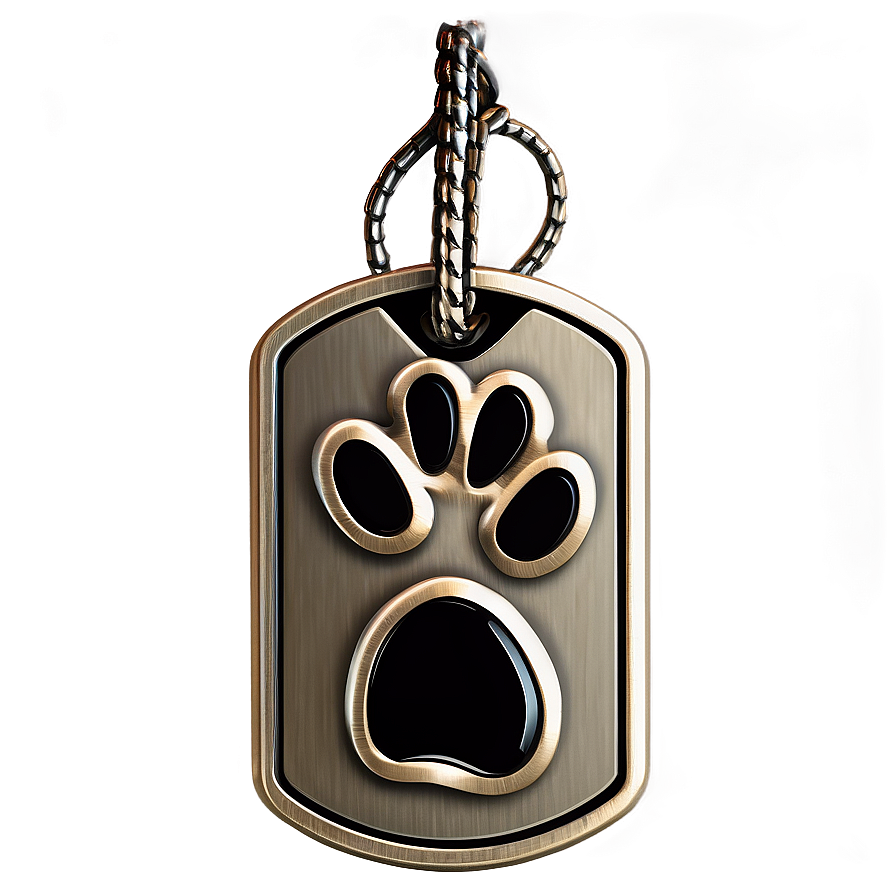 Dog Tag With Paw Print Png Bsd