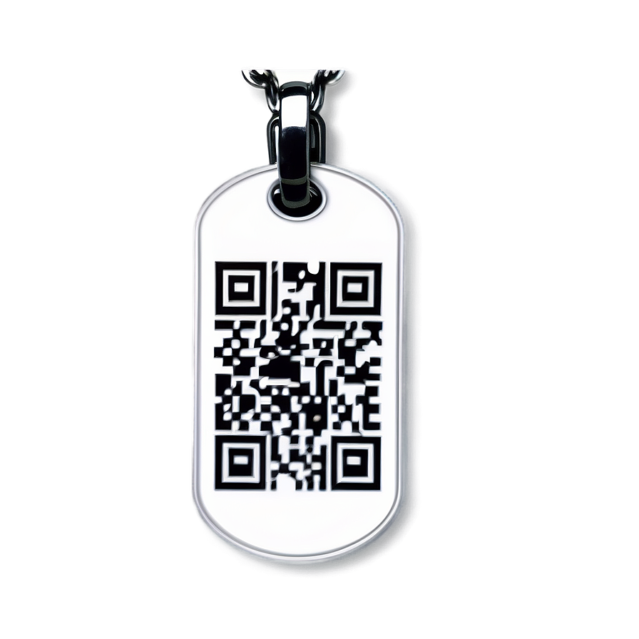 Dog Tag With Qr Code Png Xne70