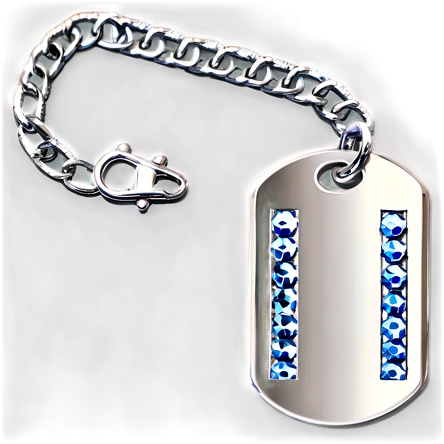 Dog Tag With Rhinestones Png Lbb