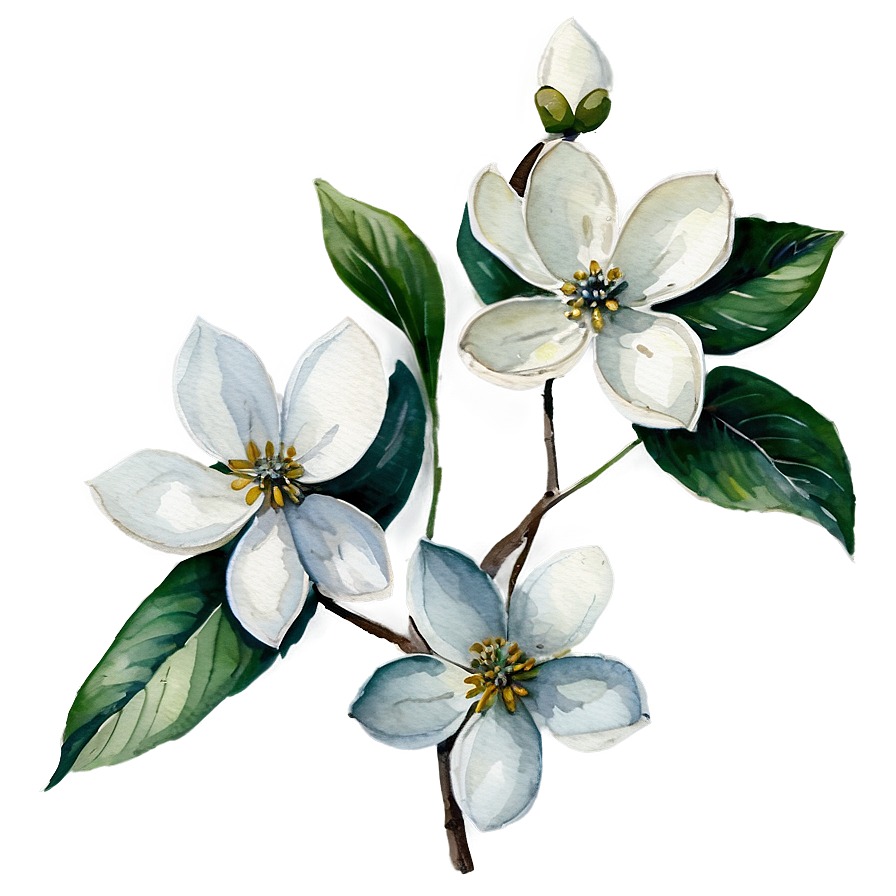 Dogwood Watercolor Painting Png 86