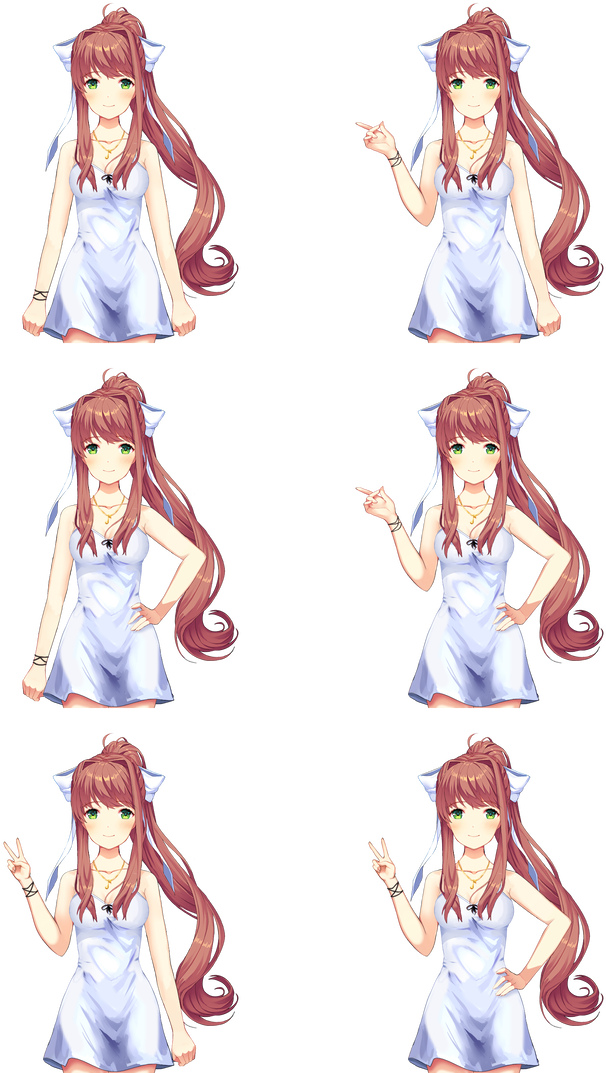 Doki_ Doki_ Literature_ Club_ Monika_ Sprite_ Set