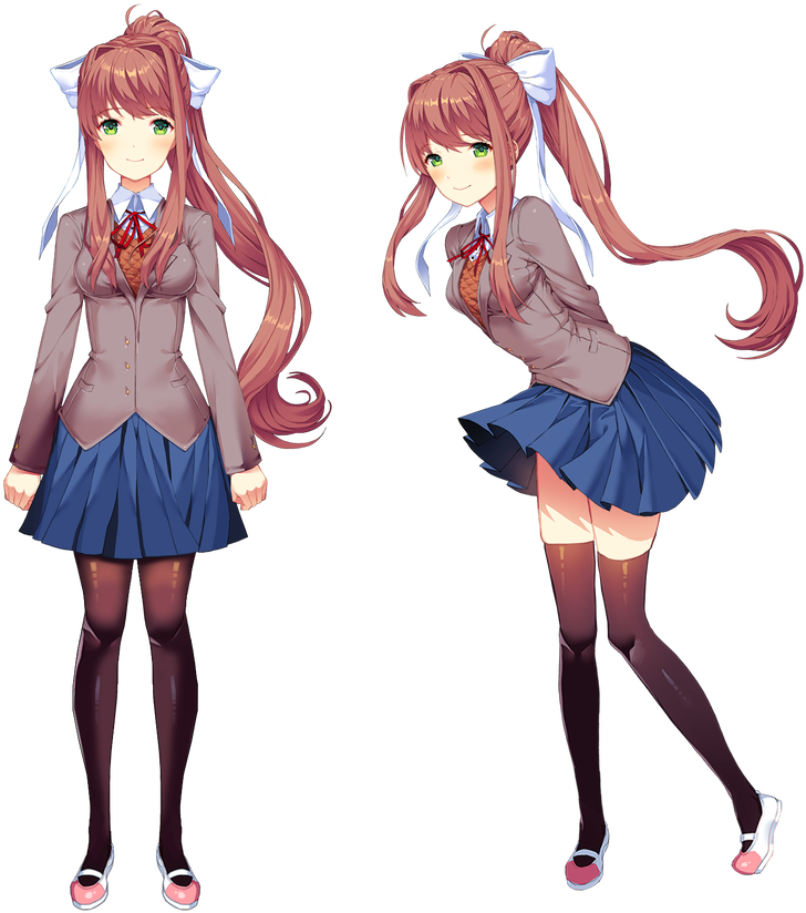 Doki Doki Literature Club Monika Standingand Posing