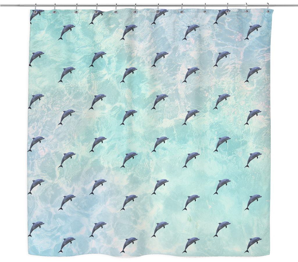 Dolphin Pattern Shower Curtain