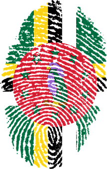 Dominica Flag Artistic Representation