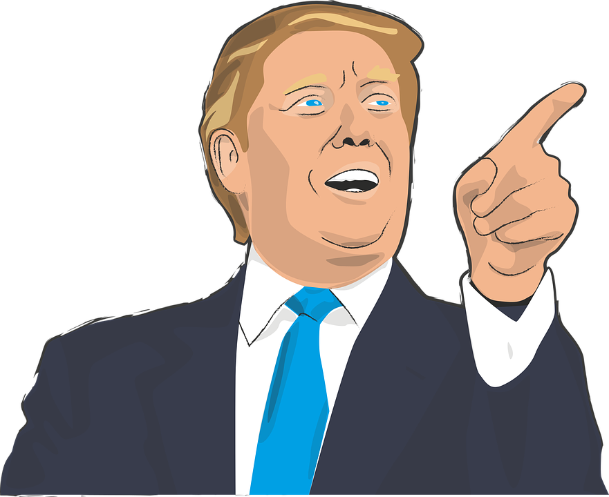 Donald Trump Pointing Illustration