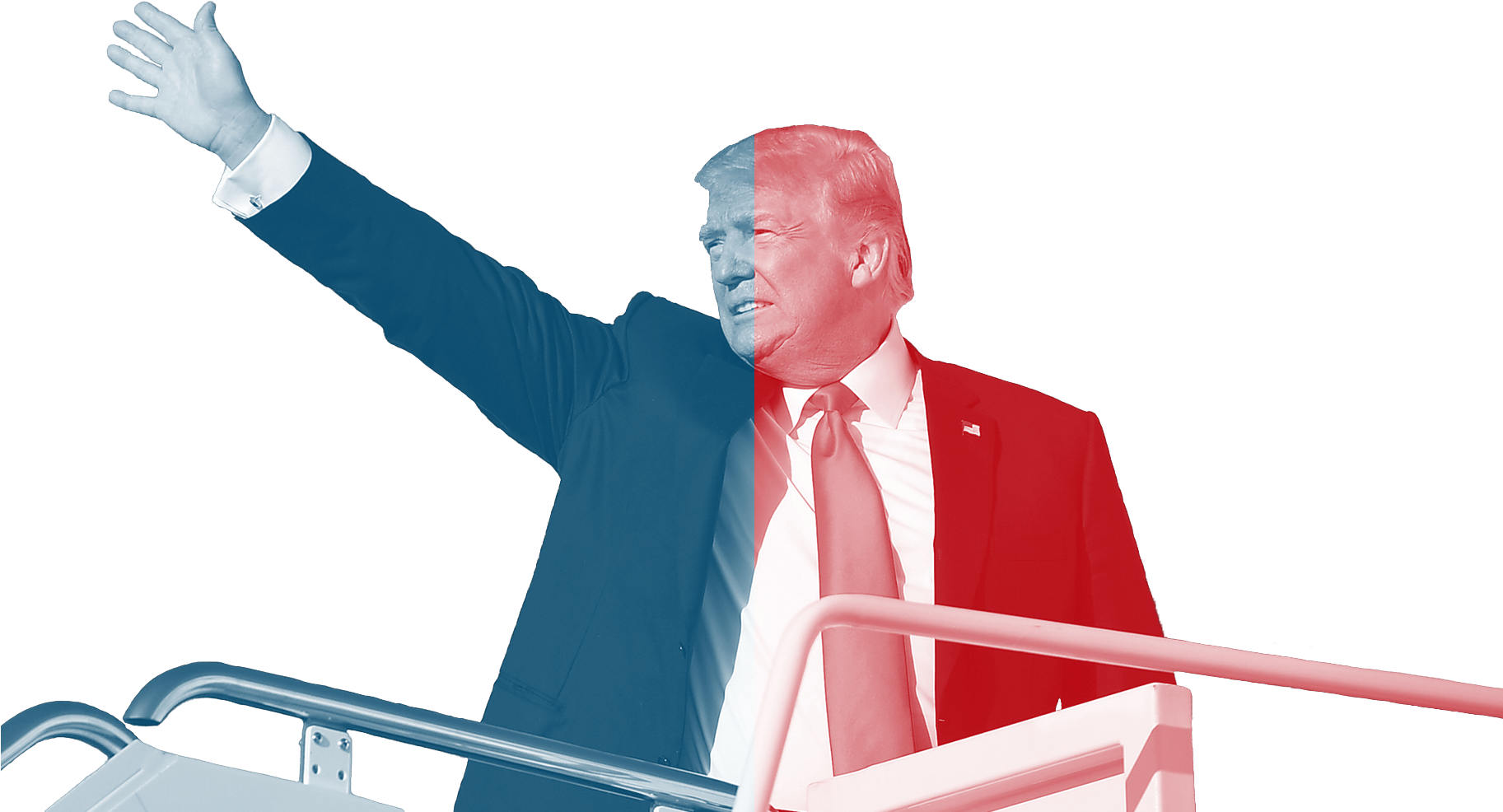 Donald Trump Waving From Podium